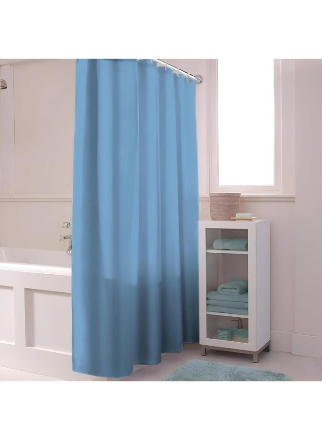 ستارة حوض الاستحمام - ستارة حوض الاستحمام 180 × 180 مثالية لحمامك بخصائص مقاومة للماء والعفن لون أزرق - Image 4