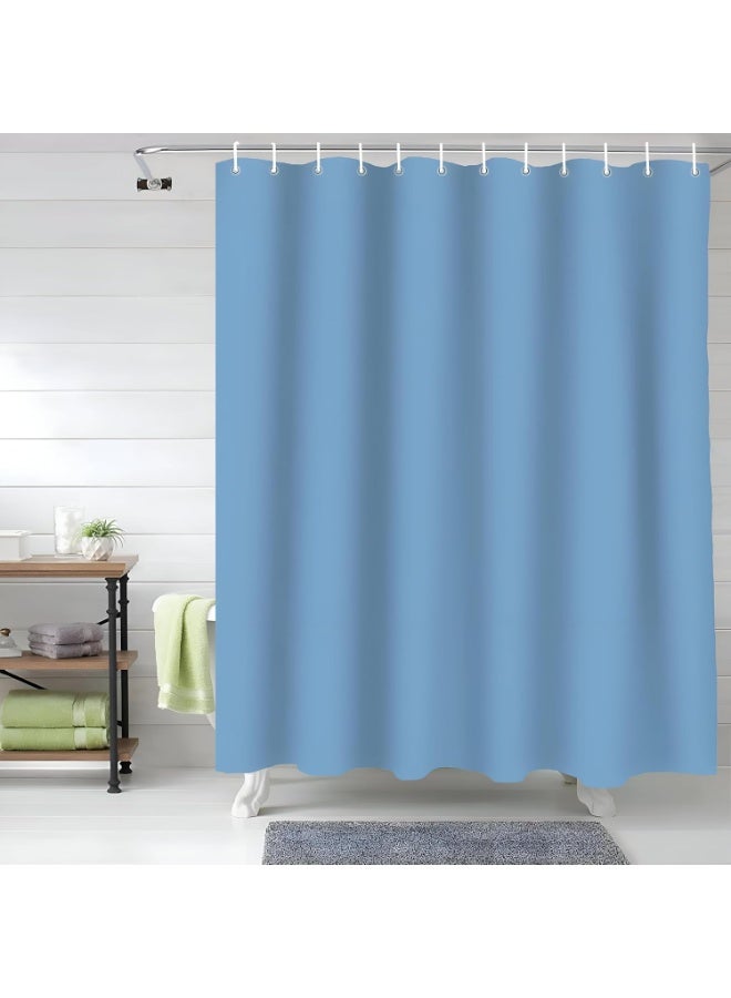 ستارة حوض الاستحمام - ستارة حوض الاستحمام 180 × 180 مثالية لحمامك بخصائص مقاومة للماء والعفن لون أزرق - Image 5