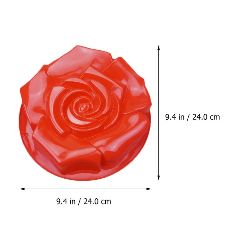 Large Rose Shape Silicone Cake Mold Nonstick Baking Pan For Home DIY - Image 3