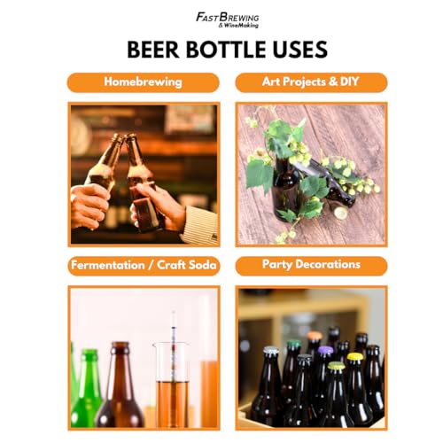 FastRack 24-Pack 12oz Amber Longneck Glass Beer Bottles - Image 4