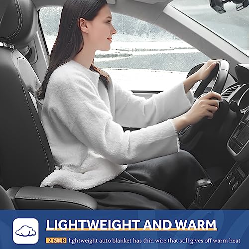 Sealy 12-Volt Heated Car Blanket with 2 USB Output Ports, 3 Heating Levels & 4 Hours Auto Off, Electric Blanket for Car, Truck, SUV, RV or Camping, Machine Washable, 59" X 43", Charcoal - Image 5