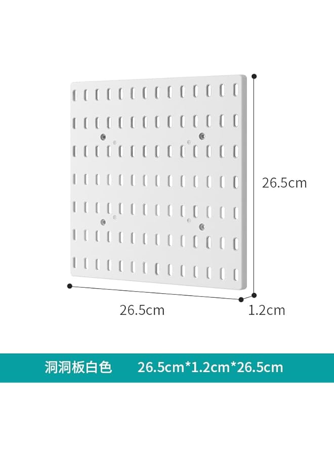 PROMASS Pegboard Combination Kit, 4 Pegboards and 13 Accessories Modular Hanging for Wall Organizer, Crafts Organization, Ornaments Display, Nursery Storage, 22" x 22", White | Peg Board - Image 5