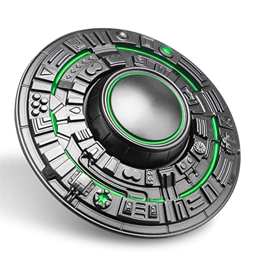 Amarlozn UFO Fidget Spinner Toy Metal Spaceship Desk Decor for Office Classroom Cool Gadget for Stress Relief Travel Science Kit Essential Birthday Christmas Goodie Bag Filler Gift Kids Adults - Image 1