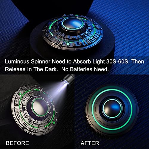Amarlozn UFO Fidget Spinner Toy Metal Spaceship Desk Decor for Office Classroom Cool Gadget for Stress Relief Travel Science Kit Essential Birthday Christmas Goodie Bag Filler Gift Kids Adults - Image 4