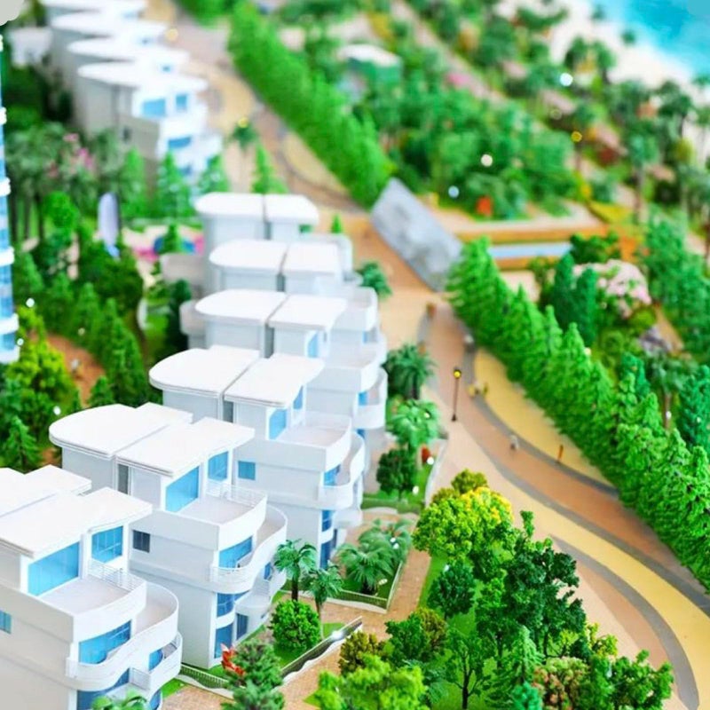 SONICEBUY 32PCS Model Trees Mixed Miniature Trees Model Tree Train Trees Railroad Scenery Diorama Tree Architecture Trees Fake Trees for Building Model DIY Crafts Diorama Scenery Landscape, Natural Green - Image 5