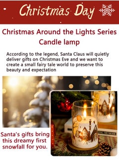Garlo Christmas LED glass flameless candle with remote control and timer, candle warm color flashing light suitable for holiday home party decoration  - Image 2