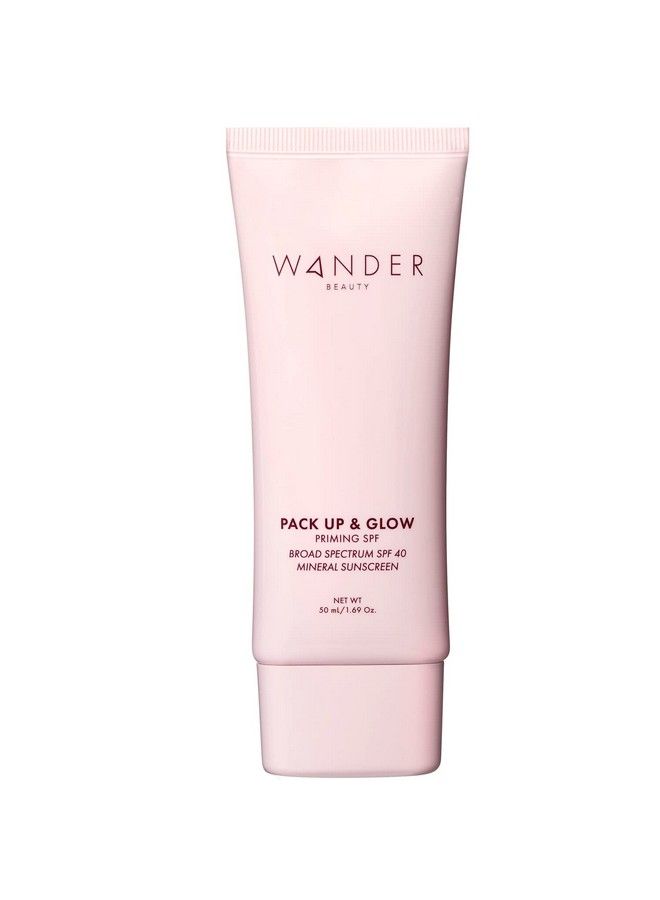 Wander Beauty Pack Up & Glow Priming Mineral Spf 40100% Mineral Sunscreen With Nonnano Zinc Oxide + Titanium Dioxide 4In1 Universal Tinted Face Sunscreen Protects Prevents Perfects & Primes - Image 2