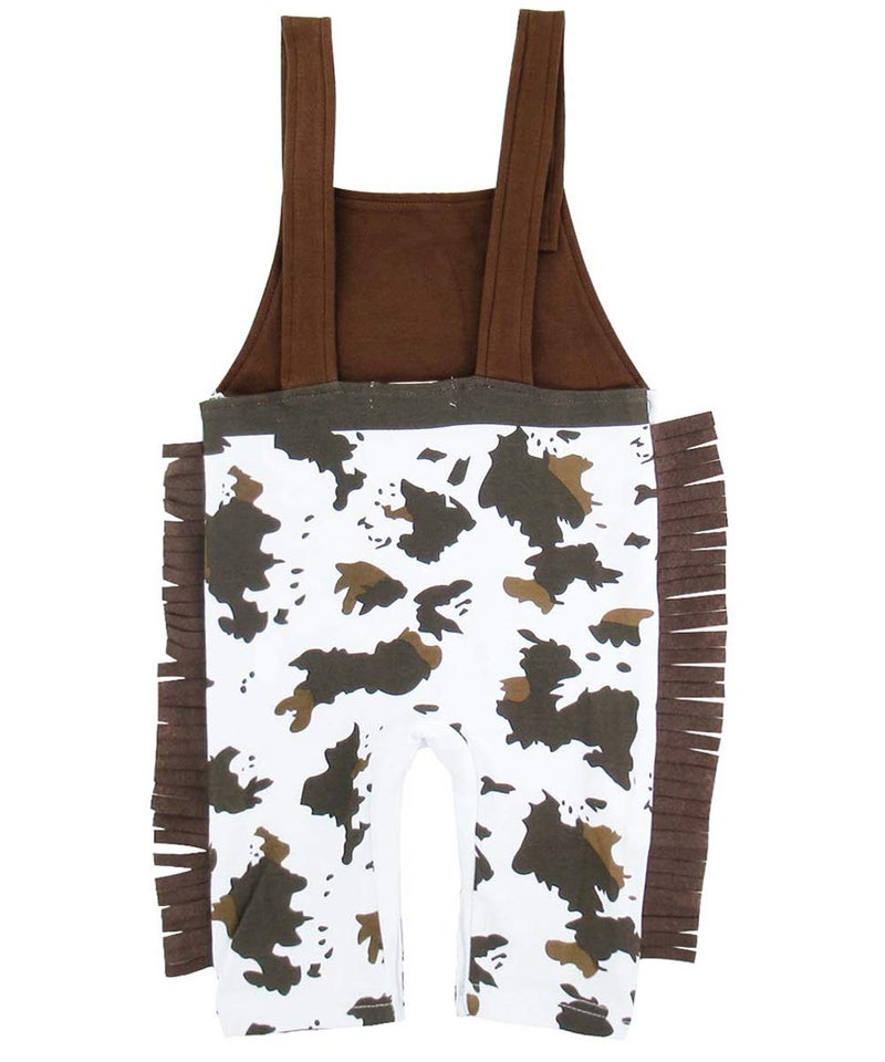 A&J DESIGN Halloween Baby Boys' Western Cowboy Romper Sets With Scarf And Hat (12-18 Months, Brown) - Image 3
