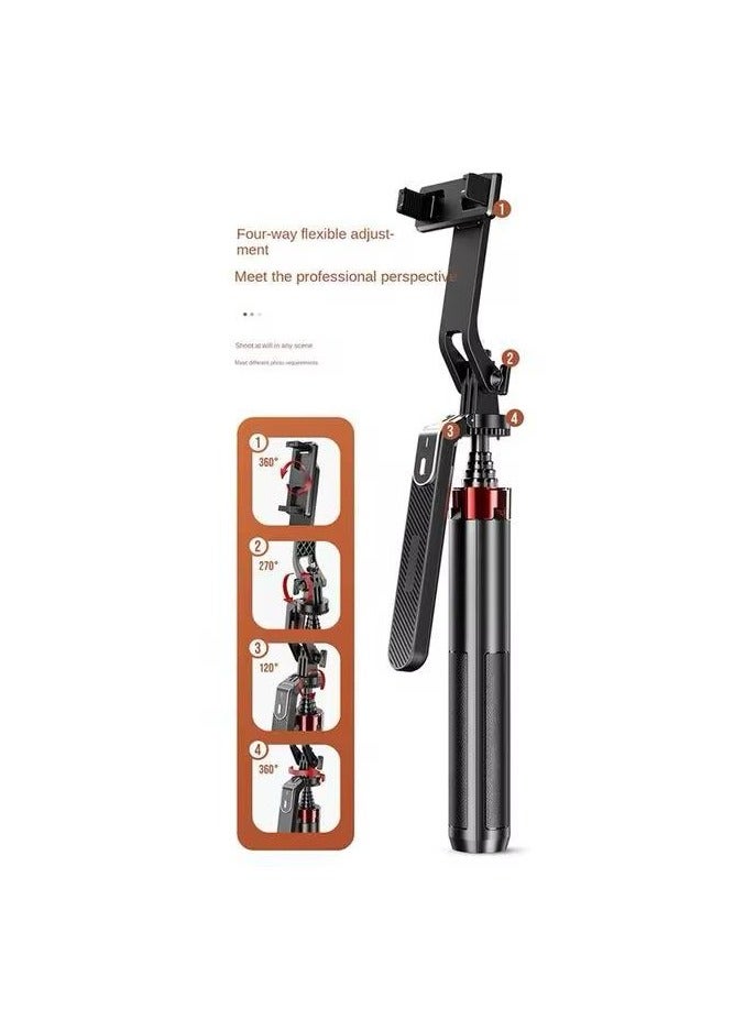 180cm Phone Tripod Stand Selfie Stick with Remote, Upgrade Quadripod iPhone Tripod for Filming, Anti-Shake Travel Mobile Tripod Stand with Balance Handle and 1/4 Screw  - Image 5