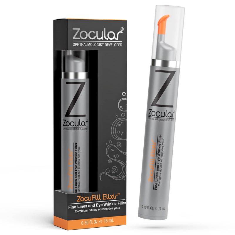 Zocular Zocufill Elixir Eye Gel and Face Serum - Eye Bags Treatment for Women and Men - Reduce the Appearance of Dark Circles, Puffy Eyes, Fine Lines and Wrinkles