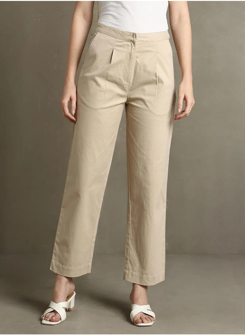 Dennis Lingo Light Khaki Pants For Women