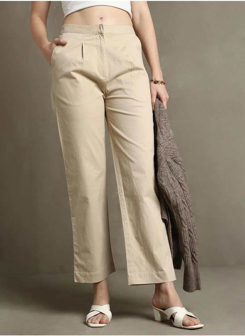 Dennis Lingo Light Khaki Pants For Women