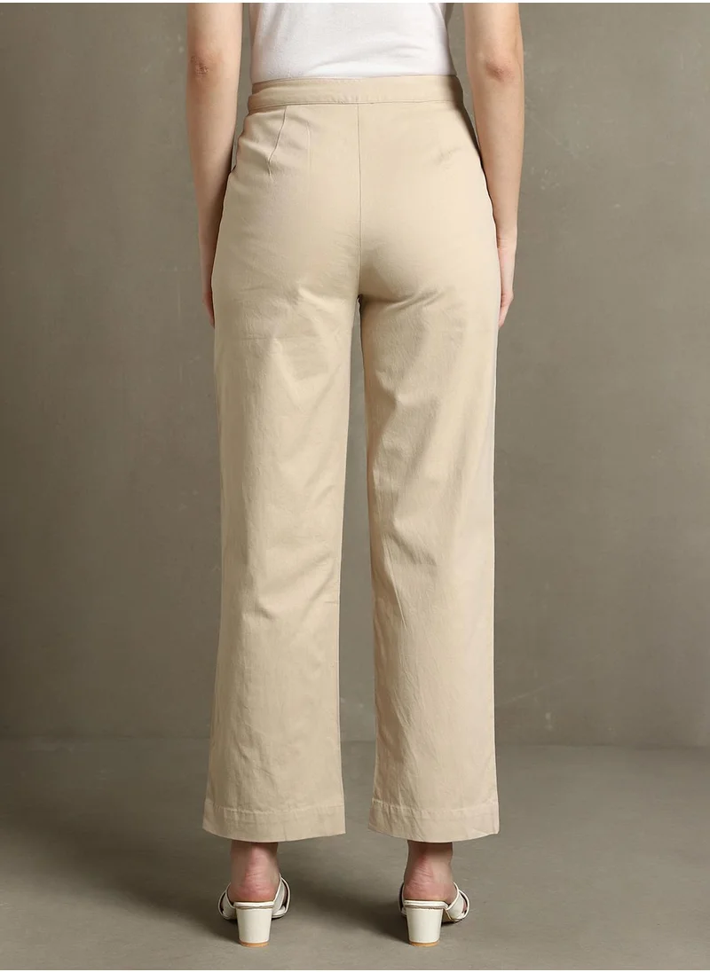 Dennis Lingo Light Khaki Pants For Women