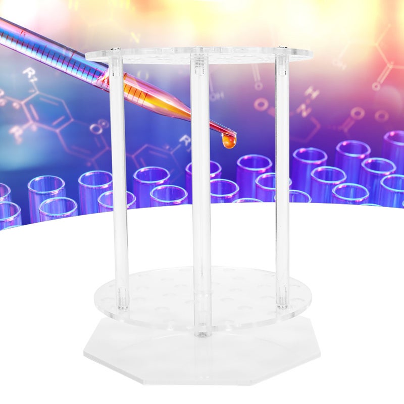 Pipette Rack 28-Hole Plexiglass Movable Rack - Durable Scratch-Resistant Holder for Chemical Laboratory - Image 5