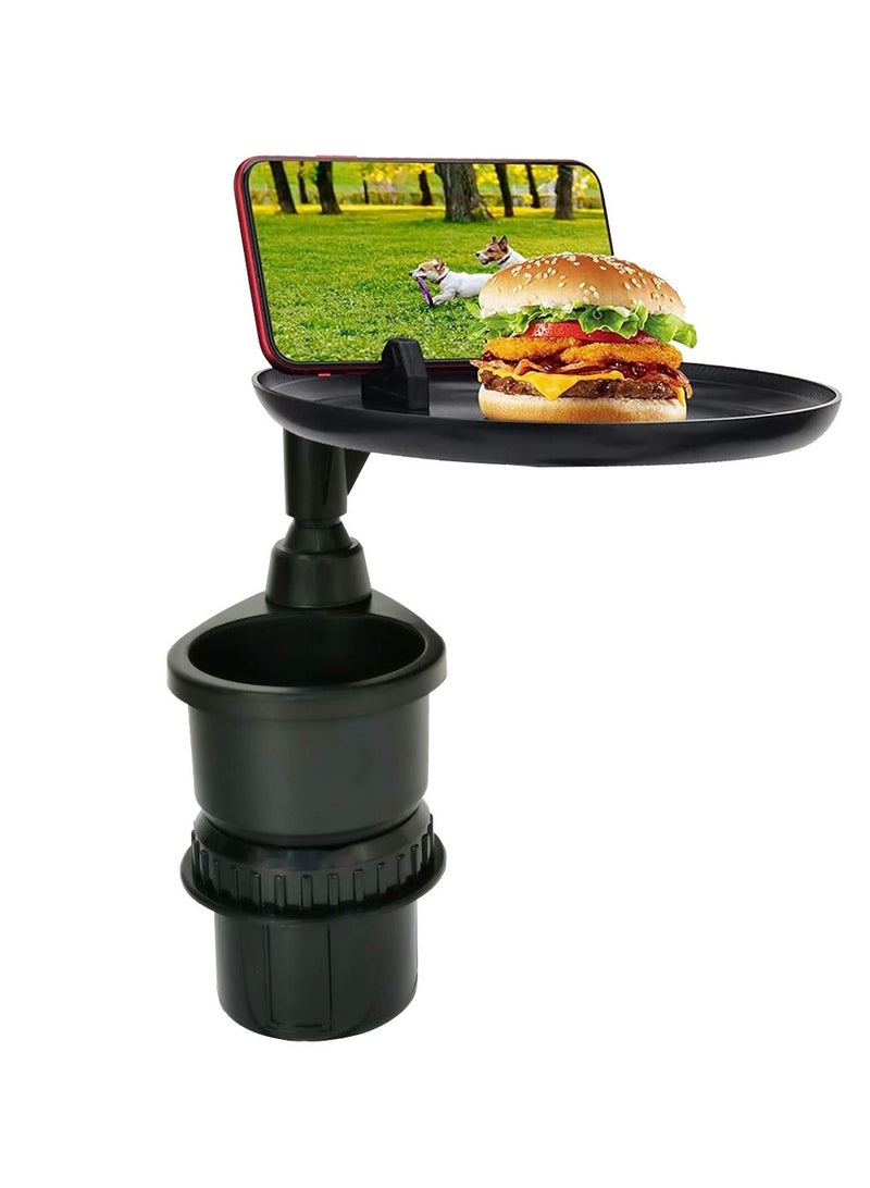 MOB Car Cup Holder Tray, Multifunctional Car Holder with Travel Trip Food Tray, Adjustable 360 Degree Rotatable Holder M-2374 - Image 2