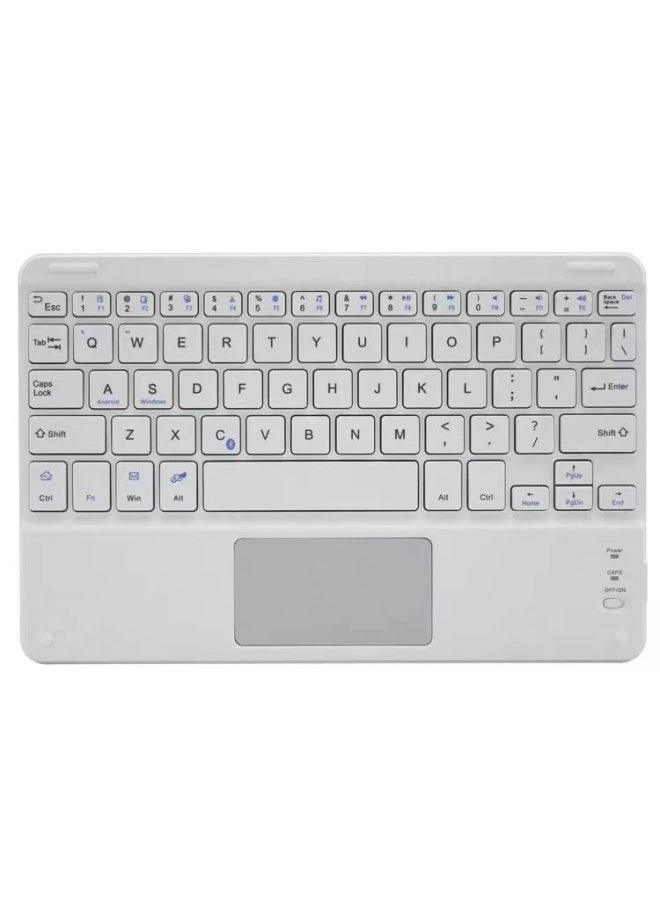 Generic - Square Hat Touch Bluetooth Keyboard For Apple Lenovo Huawei Mobile Phone Tablet Magnetic Magic Control Wireless Charging Keyboard-Color:9 Inch Touch White-Product Type:Ten Inch Type-c Charging (send Charging Line) - Image 1