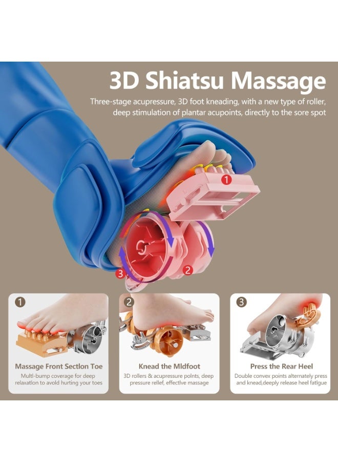 Foot & Calf Massager 2-in-1 Shiatsu with Heat, Deep Kneading Therapy for Plantar Fasciitis, Leg Fatigue Relief, Washable Cover, Fits Up to Men’s Size 13 - Image 4