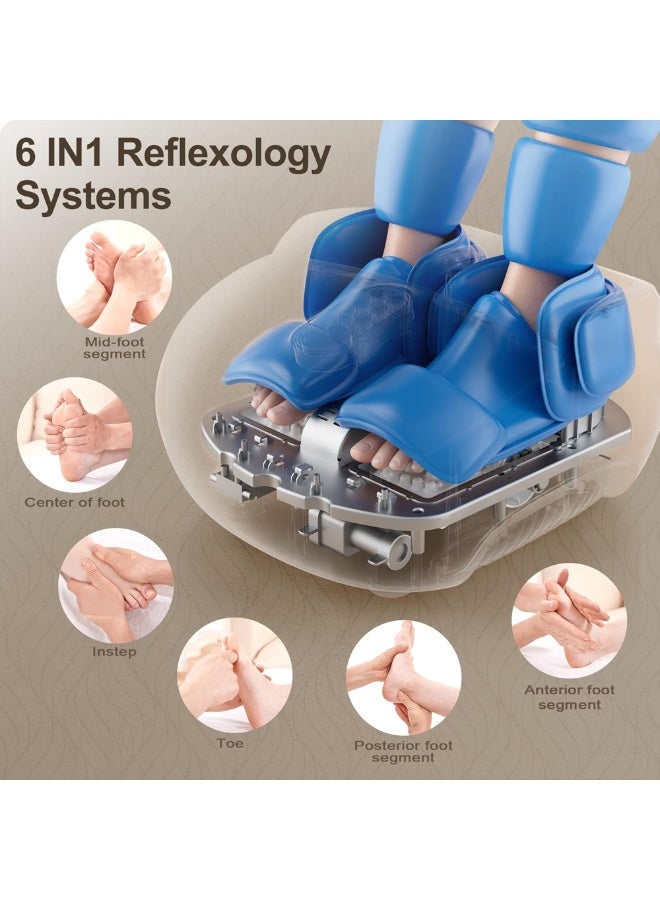 Foot & Calf Massager 2-in-1 Shiatsu with Heat, Deep Kneading Therapy for Plantar Fasciitis, Leg Fatigue Relief, Washable Cover, Fits Up to Men’s Size 13 - Image 3