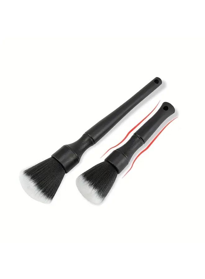 Black Auto Interior Cleaning Tool 2pcs Air Vent Brush Soft Bristle Car Gap Dust Removal - Image 5