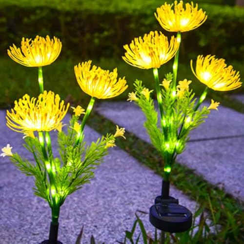 Homehop Solar Light Outdoor Home Waterproof Flower Decorative Lamp with 20 LED for Balcony, Pathway, Courtyard, Home Decor & Auto On/Off (Warm White-ABS) - Image 3