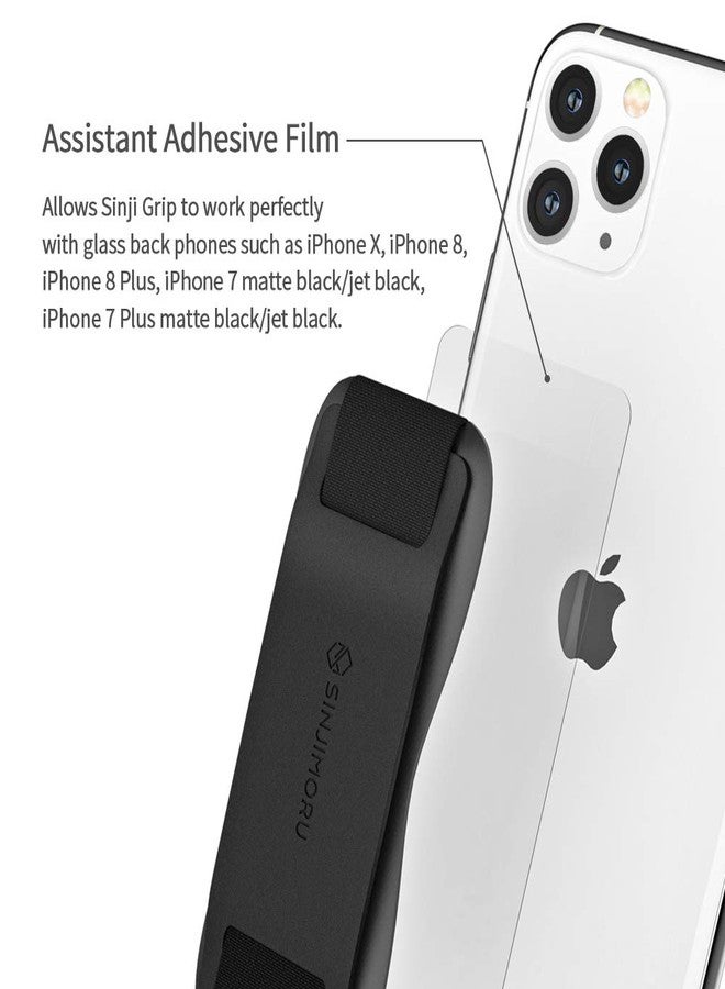 Sinjimoru Silicone Mobile Phone Grip with Stand, Cell Phone Stand for Desk & Secure iPhone Holder Strap for All Smartphone. Sinji Grip Silicone Clementine - Image 4