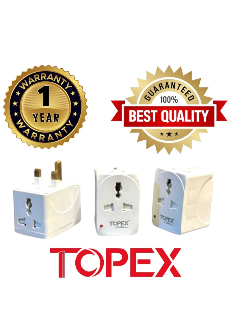 TOPEX - 3-Way Universal Multi Plug Socket Adapter - Image 1