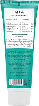 Q+A QA Niacinamide Gentle Exfoliating Cleanser Niacinamide Inulin and Fructose protect your skin against irritation and sensitivity whilst promoting clear calm skin 125ml - Image 2
