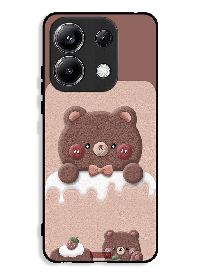 Tolwak Xiaomi Poco M6 Pro 4G Protective Case Cover Bear Strawberry  - Image 1