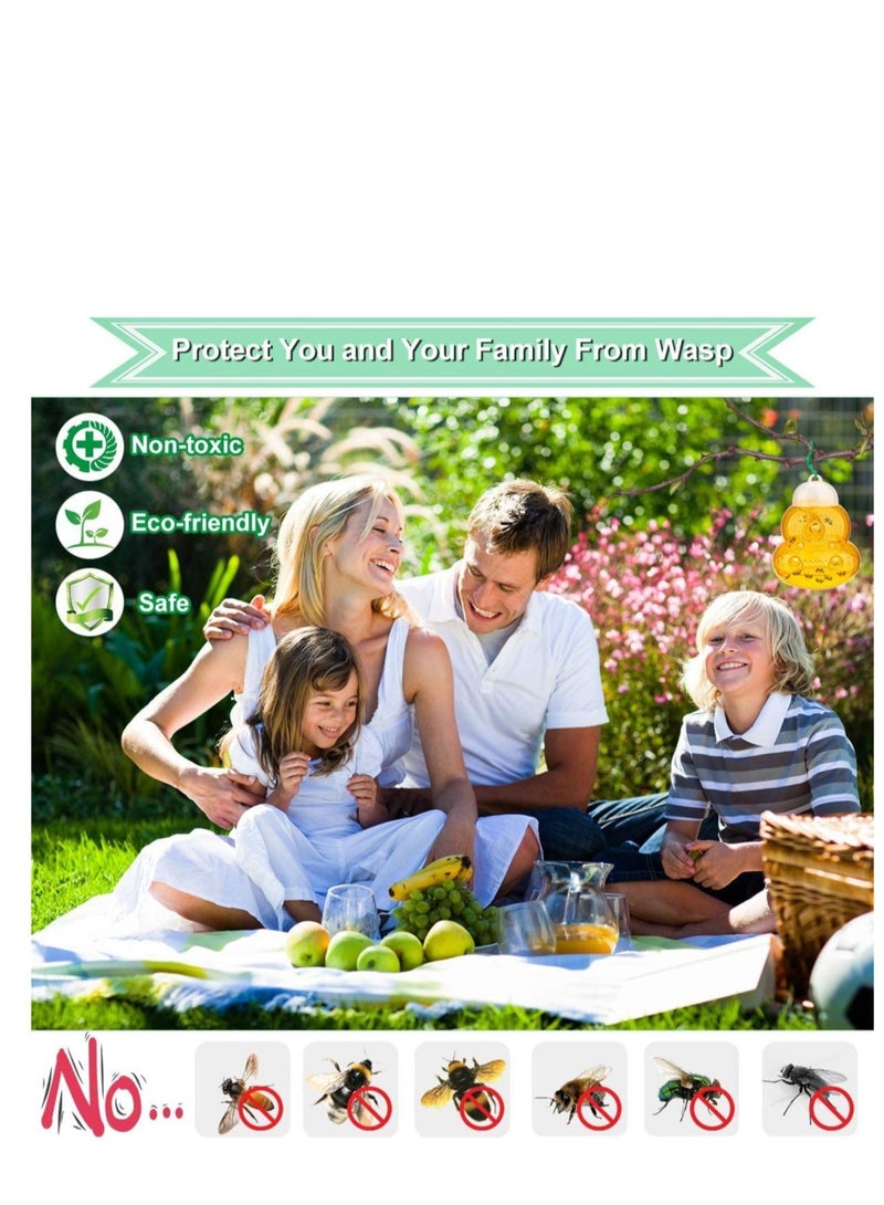 SOLARAE 2 Pack Bee Traps Catcher, Wasp Trap Outdoor Hanging, Bee Killer Wasp Deterrent Insect Fly Catcher, Non-Toxic Reusable Hornet Traps (Orange) - Image 2