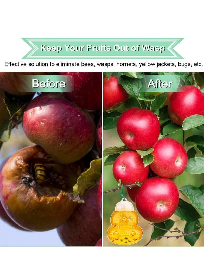 SOLARAE 2 Pack Bee Traps Catcher, Wasp Trap Outdoor Hanging, Bee Killer Wasp Deterrent Insect Fly Catcher, Non-Toxic Reusable Hornet Traps (Orange) - Image 5