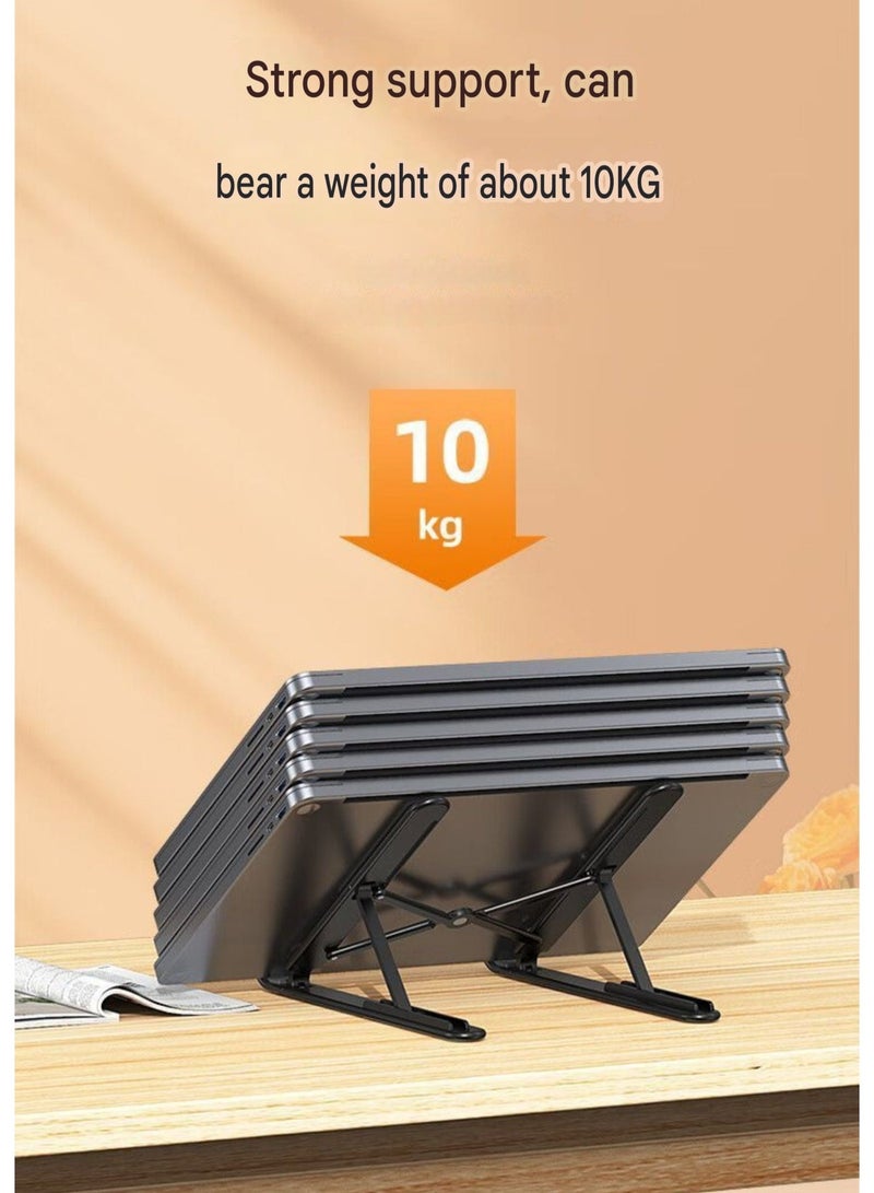 Adjustable Laptop Stand with Cooling Fan, Multi-Angle & Portable Aluminum Foldable Riser for Notebook, Tablet, Phone, and Book - Ergonomic Desk Holder - Image 3