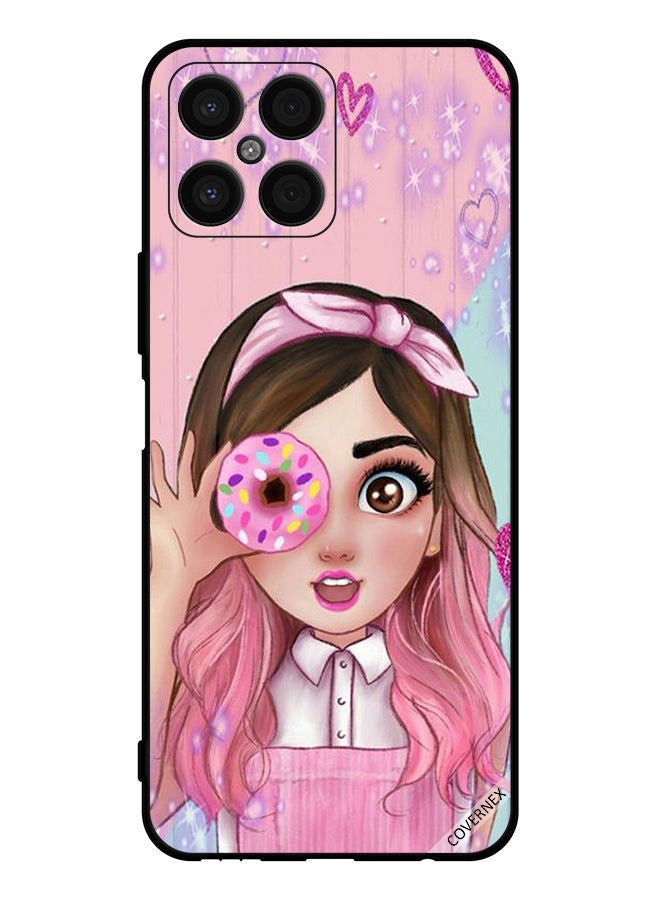 Covernex غطاء حماية لهاتف Honor X8 فتاة صغيرة لطيفة تحمل دونات - Image 1