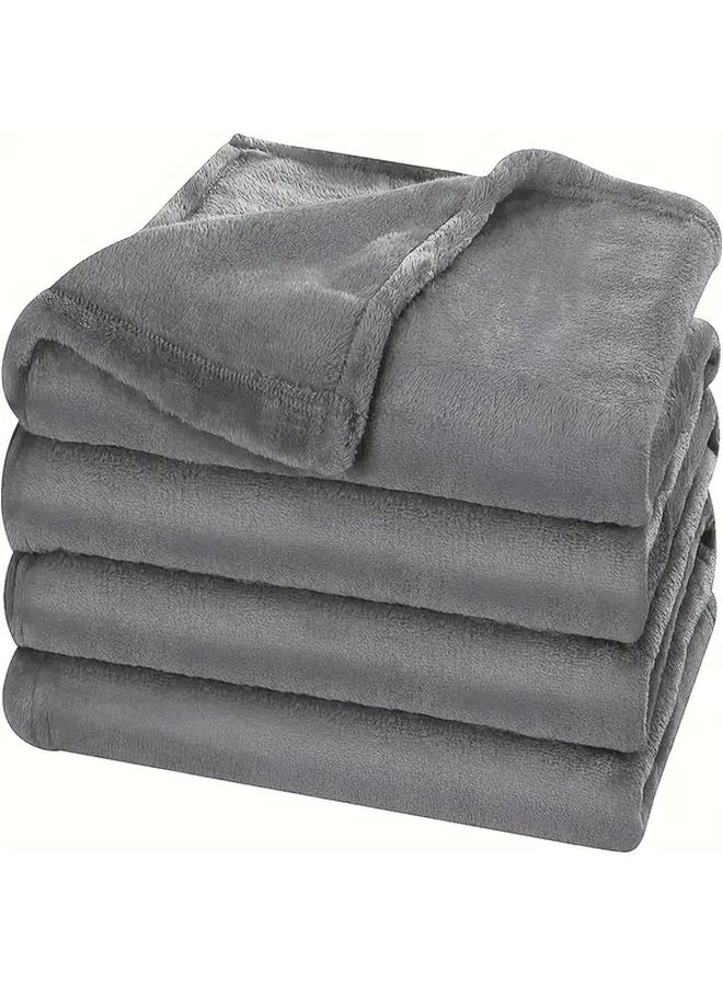 بطانية ناعمة وفخمة ودافئة للأريكة والسرير، بطانية ناعمة جداً ودافئة لفصلي الخريف والشتاء، أسود مقاس 40×60 - Image 1