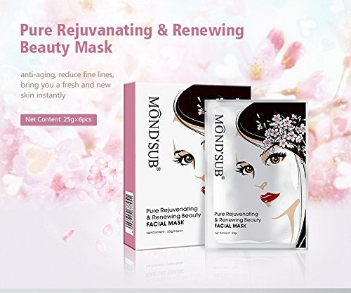 Mond'sub قناع وجه مونسب Pure المجدد والمتجدد عبوة من 6 25غ مع قناع تحت العين من ويسبرو بيوسيليولوز مجاناً مصنوع من ماء جوز الهند المخمر عبوة من 5 - Image 3