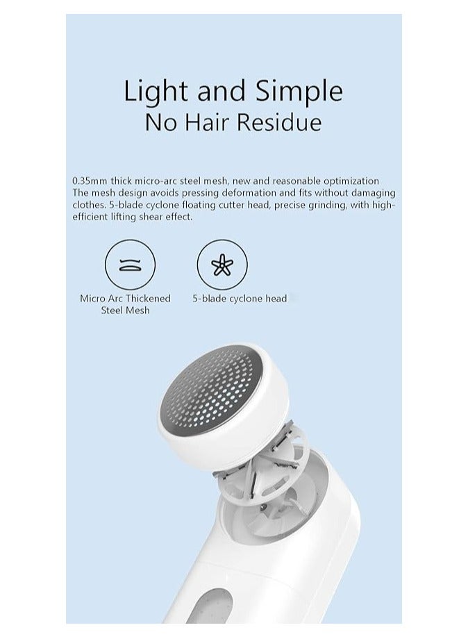 ميثيا ماكينة حلاقة الأقمشة لإزالة الوبر من ميجيا، بيضاء، 145×62×65 مم - Image 2