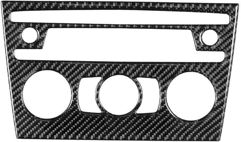 Light durable upgraded substance Carbon Fiber CD Panel Trim Frame, Air Conditioning CD Panel Cover for E84 X1 2011–2015, Glossy Interior Car Decoration with Precision Fit and Rustproof Design Diverse requirement fit - Image 1
