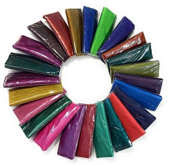 Garmend Cotton Colors Silk Blouse Piece Material for Women, Unstitched, (1 meter each) - Navratri Special, Durga Puja Special, Oti Bharan, Ugadi Special Pack Of 25 - Image 2