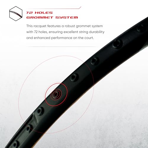Apacs Attack 66 (35LBS | 5U | Power x Speed Frame System) 30T High Modulus Graphite Badminton Racket with Full Cover | Made in Vietman (Gold) - Image 4