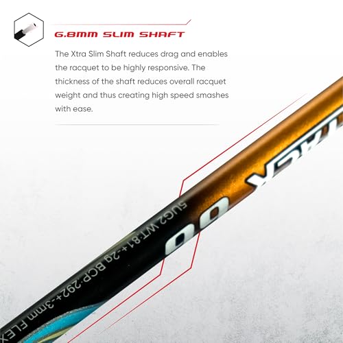 Apacs Attack 66 (35LBS | 5U | Power x Speed Frame System) 30T High Modulus Graphite Badminton Racket with Full Cover | Made in Vietman (Gold) - Image 3
