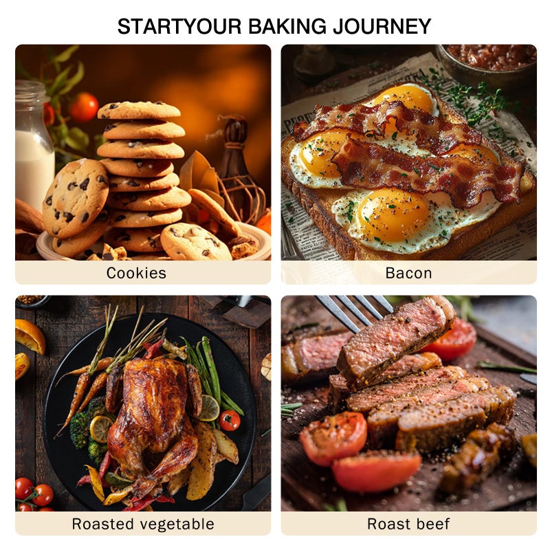 GIUOIDUO 2 Pack Half Sheet Baking Pans,Commercial Quality Baking Sheet Pan Set,Carbon Steel Cooking Pans, Non Stick Baking Sheet for Oven,Large Thick Cookie Tray Pans for Bakingï¼ˆ17.5 * 11.8 * 1inchï¼‰ - Image 4