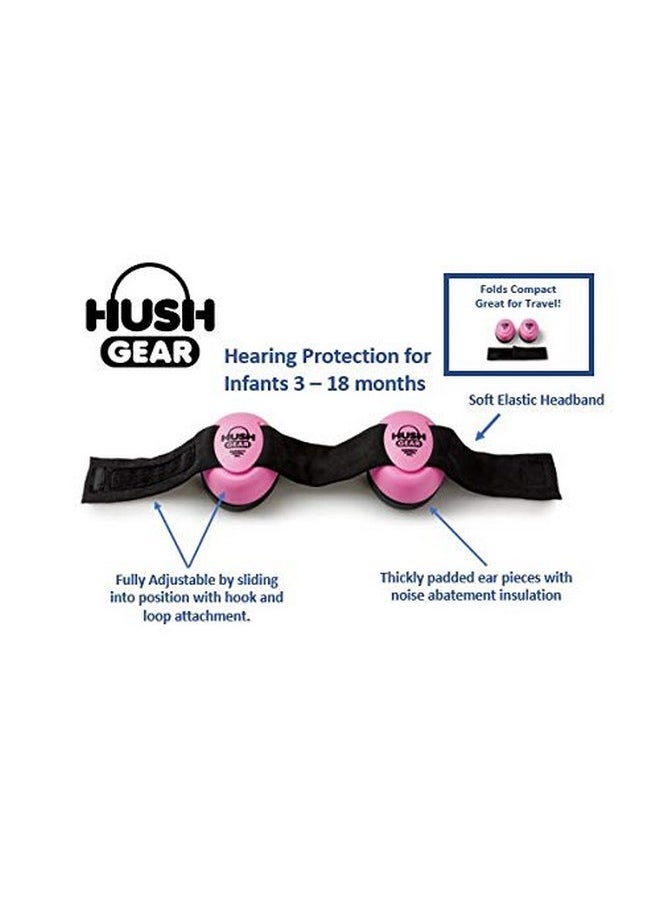 Mommy's Helper Hush Gear Noise Cancelling Headphones For Infants Ear Protection Pink  - Image 3