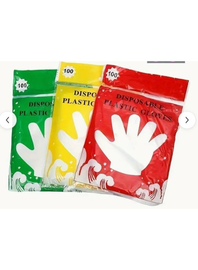 Disposable Plastic Gloves - 100 Gloves  - Image 3