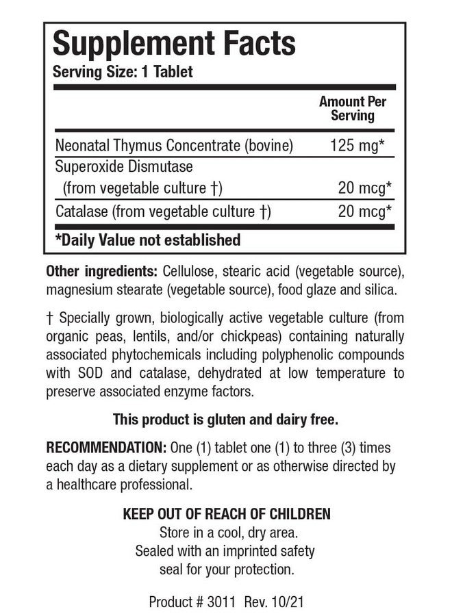 Biotics Research Biotics Research Cytozyme Thy Neonatal Thymus Concentrate, Supports Health of The Thymus Gland, Healthy Immune Response and Pathway Processes, Supports Immune System 60 Tablets - Image 2