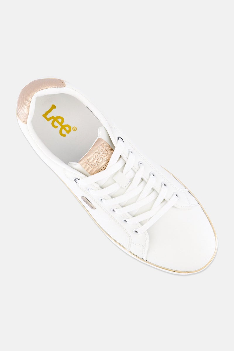 LEE Women Scarlet Low Lace Up Casual Shoes, White - Image 4
