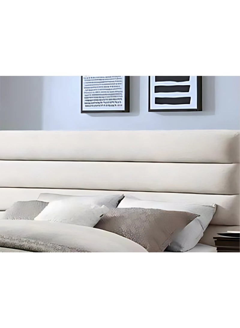 Jewel|QUE Bed, Chanel Fabric, Size 140*200*130 cm Beige Color, From Modern Suite - Image 2