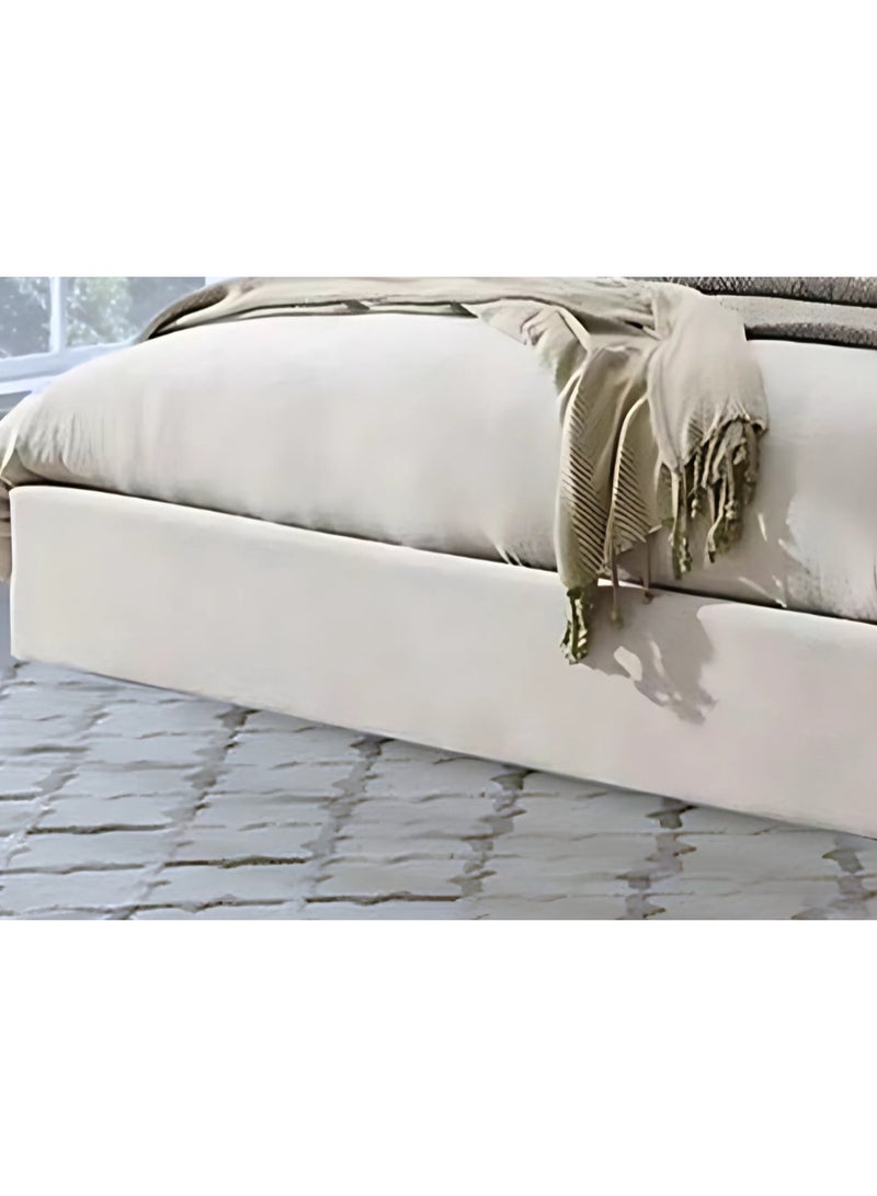 Jewel|QUE Bed, Chanel Fabric, Size 140*200*130 cm Beige Color, From Modern Suite - Image 3