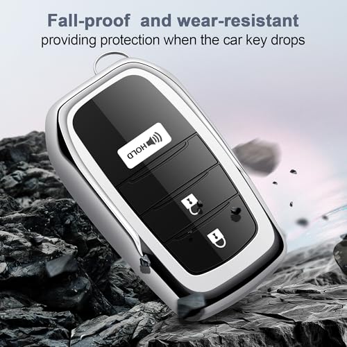 ZSPDACC for Toyota Key Fob Cover 3 Buttons Car Key Case fits 2026 2025 2024 2023 GR Corolla Cross Tacoma 4Runner Prius Land Cruiser TPU Soft Cover - Image 4