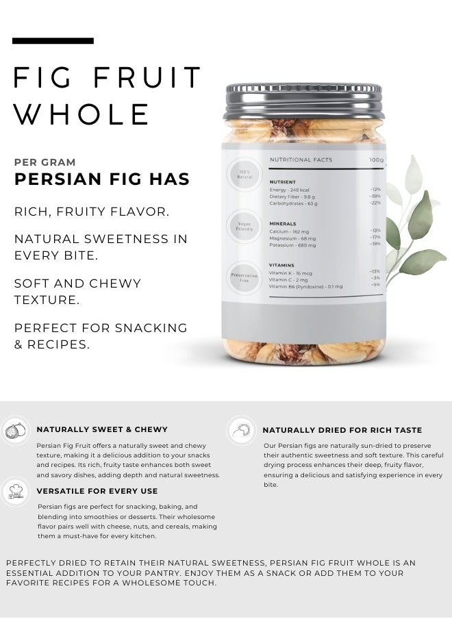 Awafi Mill AWAFI MILL Persian Fig Fruit Whole | Naturally Dried Figs | Premium Sweet & Chewy Snack  - Image 2