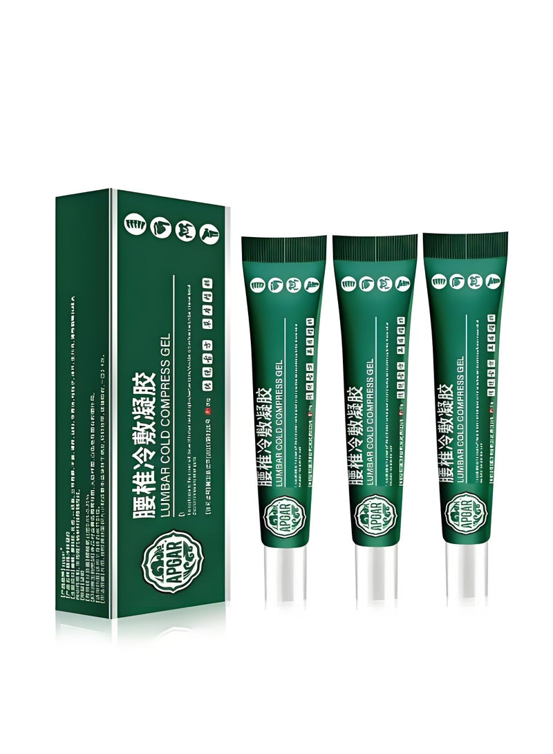 3PCS Lumbar Cold Compress Gel , Relieves Pain Joints, Cervical Spine And Lumbar Discs,Knee Pain Relief , Natural Herbal Joint Pain Relief Gel 20g