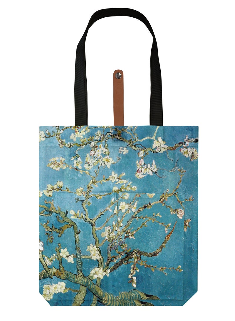 1-Piece Polyester Taffeta Folding Eco-friendly Bag,Van Gogh Oil Painting Style Printing Carrying Bag,Mini Reusable Supermarket Shopping Bag  - Image 1